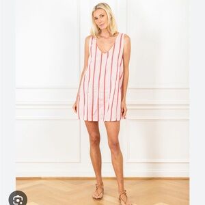 La Vie Style House Pink & Red Grid Mini Swing Dress